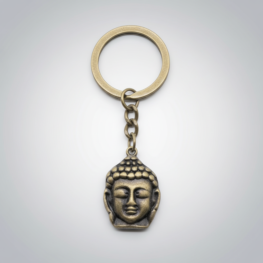Llavero tibetano con forma de cabeza de Buda - Mundo Tibet