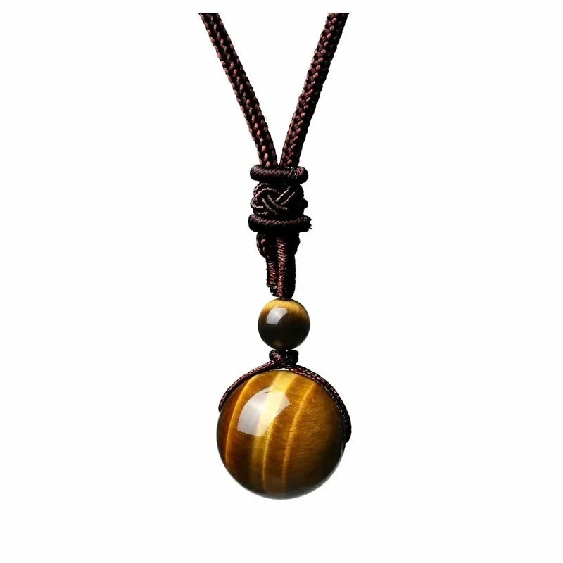 Colgante de piedra natural astral, ojo de tigre - Mundo Tibet