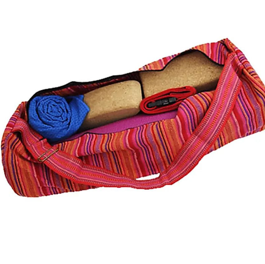 Bols de Yoga Rayados Rosas de Algodón - Mundo Tibet