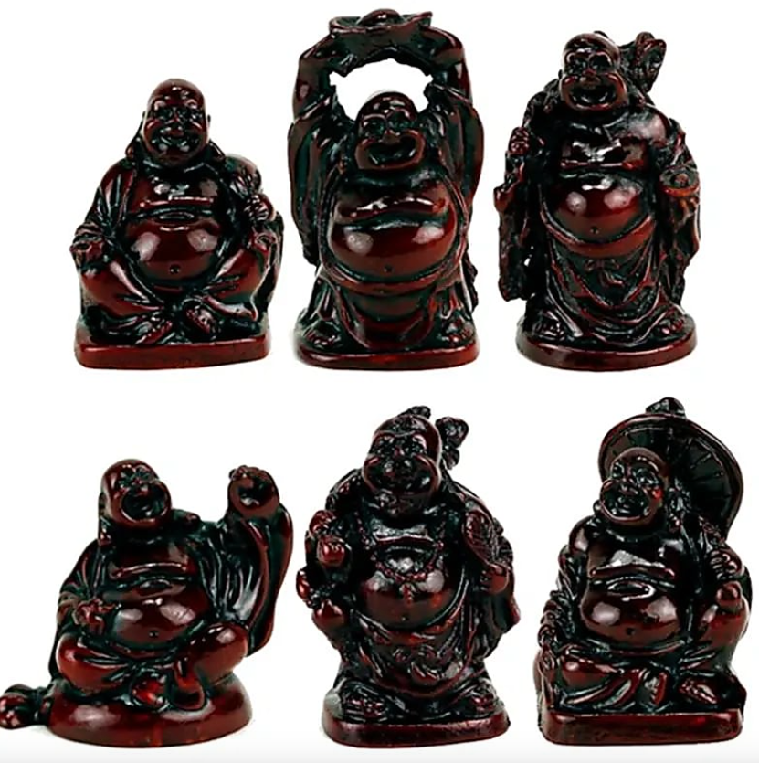 Juego de 6 estatuillas de Buda en poliestireno - Mundo Tibet