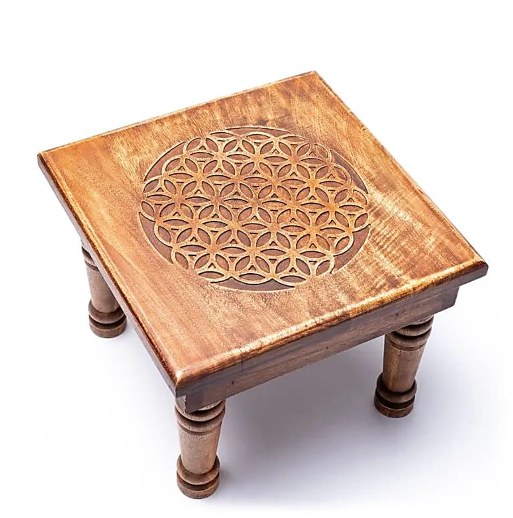 Tabla de la Flor de la Vida – Energía Sagrada y Armonía en Madera de Acacia - Mundo Tibet
