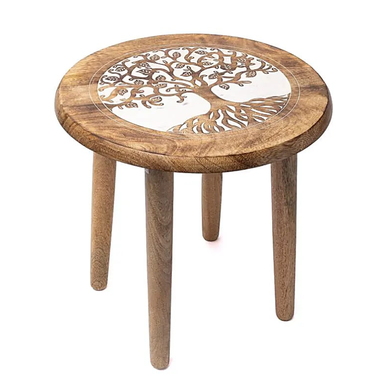 Mesa de Escritorio Árbol de la Vida de Madera de Mango - Mundo Tibet