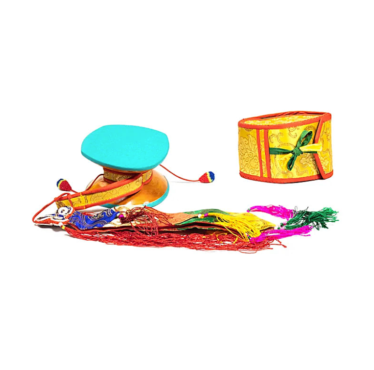 Tambor Ritual Místico Damaru + Estuche - Mundo Tibet