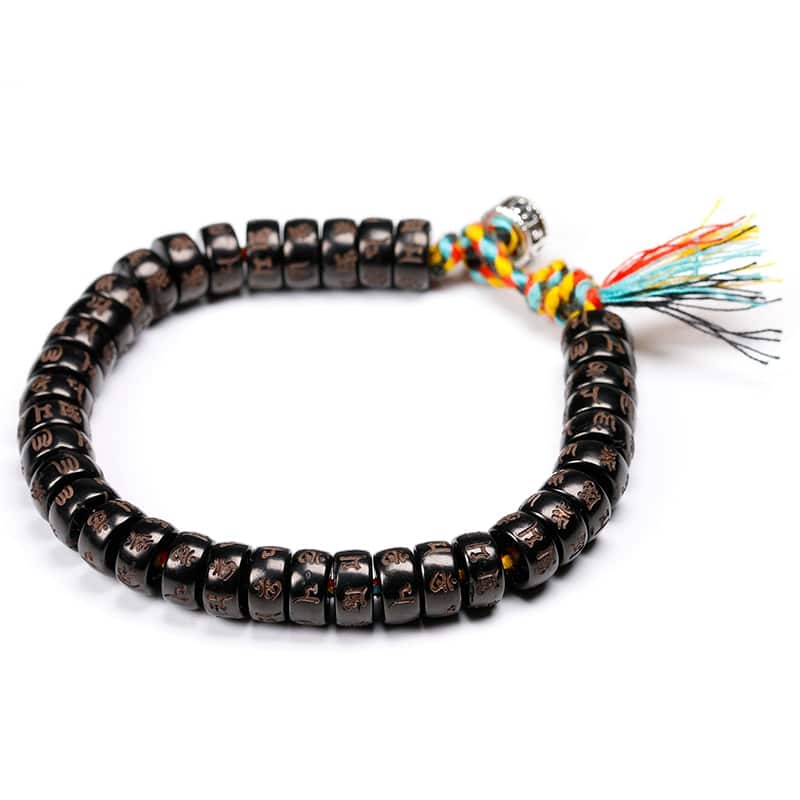 Pulsera tibetana - Perlas talladas-Mundo Tibet