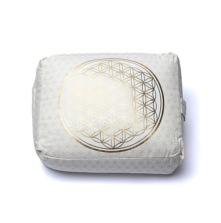 Almohadilla de Yoga en forma de flor de la vida – Algodón orgánico - Mundo Tibet