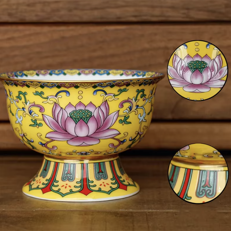 Cuenco Ceremonial Budista Lotus Sagrado