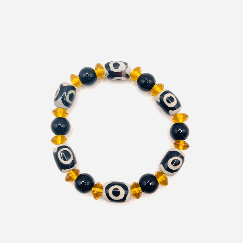 Pulsera Dzi de 3 Ojos Riqueza