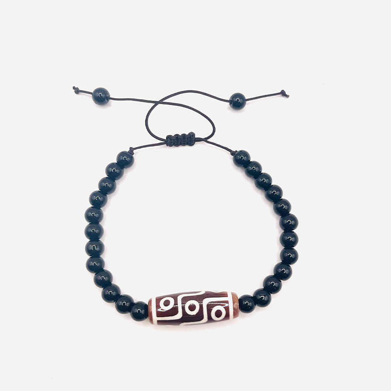 Pulsera Dzi de 9 Ojos Armonía - Roja