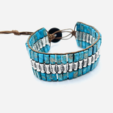 pulsera tibetana de sabiduría de turquesa - Mundo Tibet