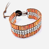 pulsera-tibetano-jade-interior-jaspe-naranja - Mundo Tibet