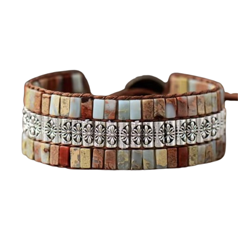 pulsera-tibetano-armonía-de-otoño-jaspe - Mundo Tibet