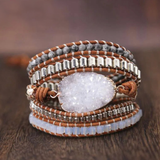 Pulsera Wrap de Cuarzo Cristal - Mundo Tibet