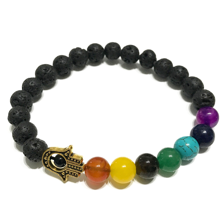 pulsera de 7 chakras Hamsa - Mundo Tibet