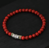 pulsera budista de buena suerte, cuarzo rosa - Mundo Tibet