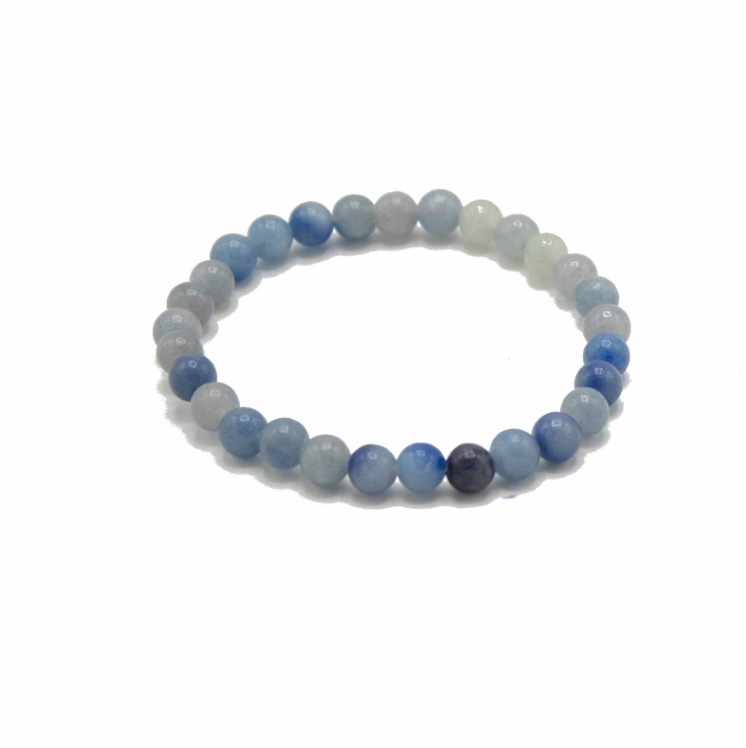 pulsera independencia, amatista, encaje azul - Mundo Tibet