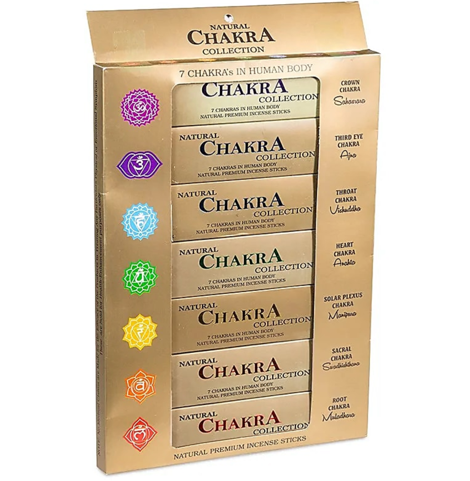 colección de inciensos de los 7 chakras - Mundo Tibet
