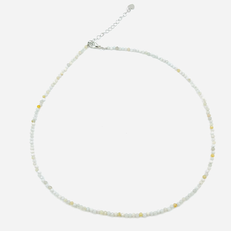 Collar Onda Pacífico – Amazonita Natural Facetada - Mundo Tibet