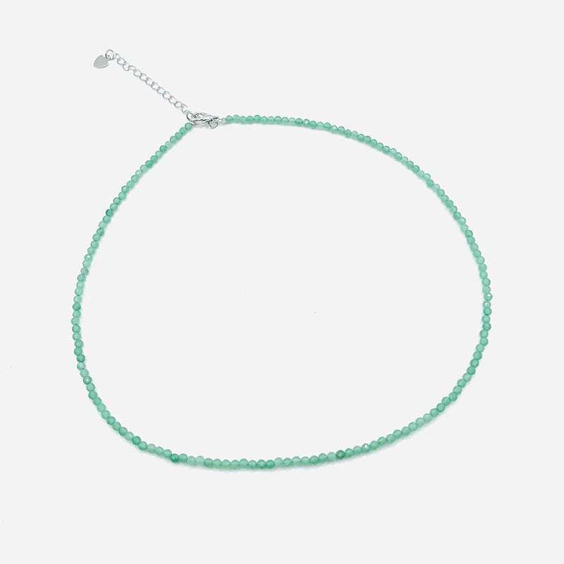 Collar Suspiro de Armonía – Ágata Verde Natural facetada - Unviers Tibet