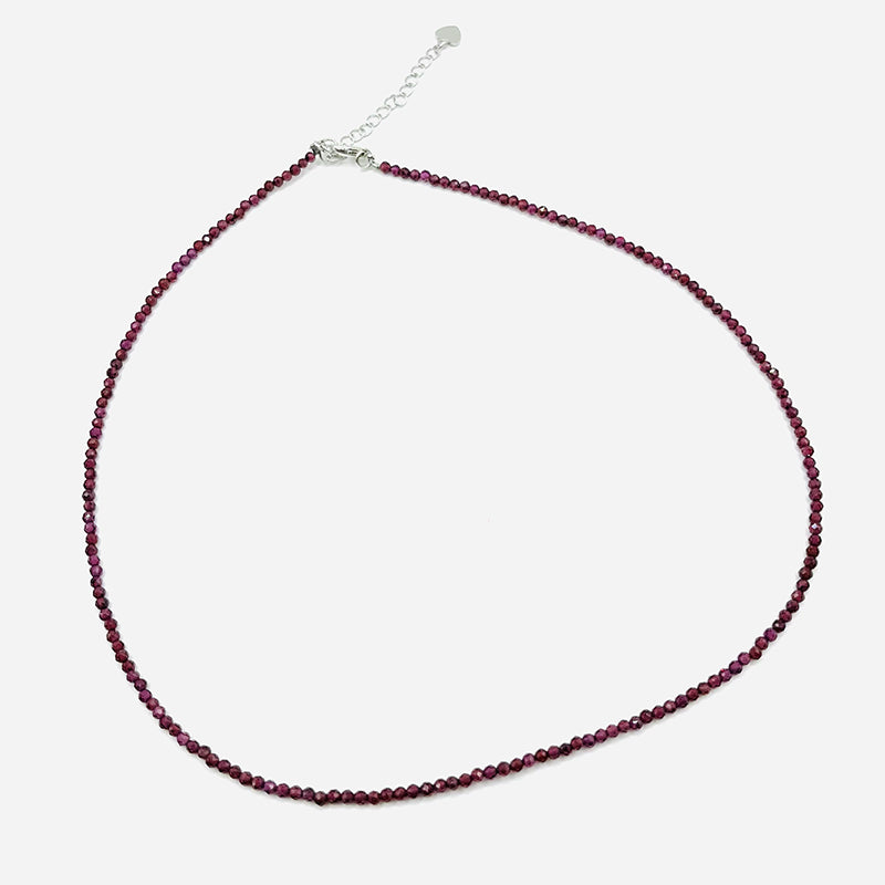 Collar Flamenco Vital – Granate Natural Facetada - Mundo Tibet