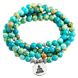 collar con 108 cuentas de mala - Turquesa - Mundo Tibet
