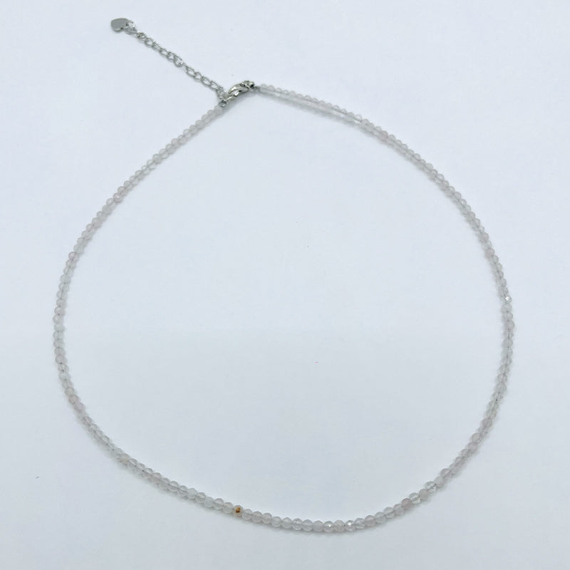 Collar Corazón de Rosa – Cuarzo Rosa Natural Facetado - Mundo Tibet