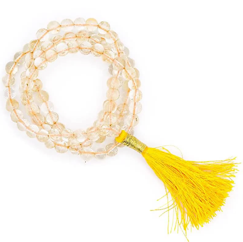 pulsera tibetana de 108 cuentas de citrino - Mundo Tibet