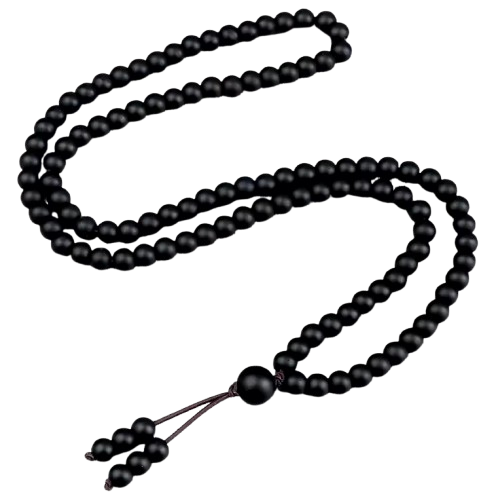 pulsera tibetana de 108 cuentas de obsidiana - Mundo Tibet