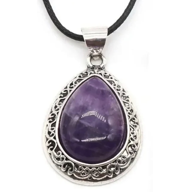collar colgante de amatista - Mundo Tibet