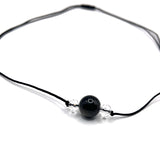 Colgante de Obsidiana y Hematita - Protección