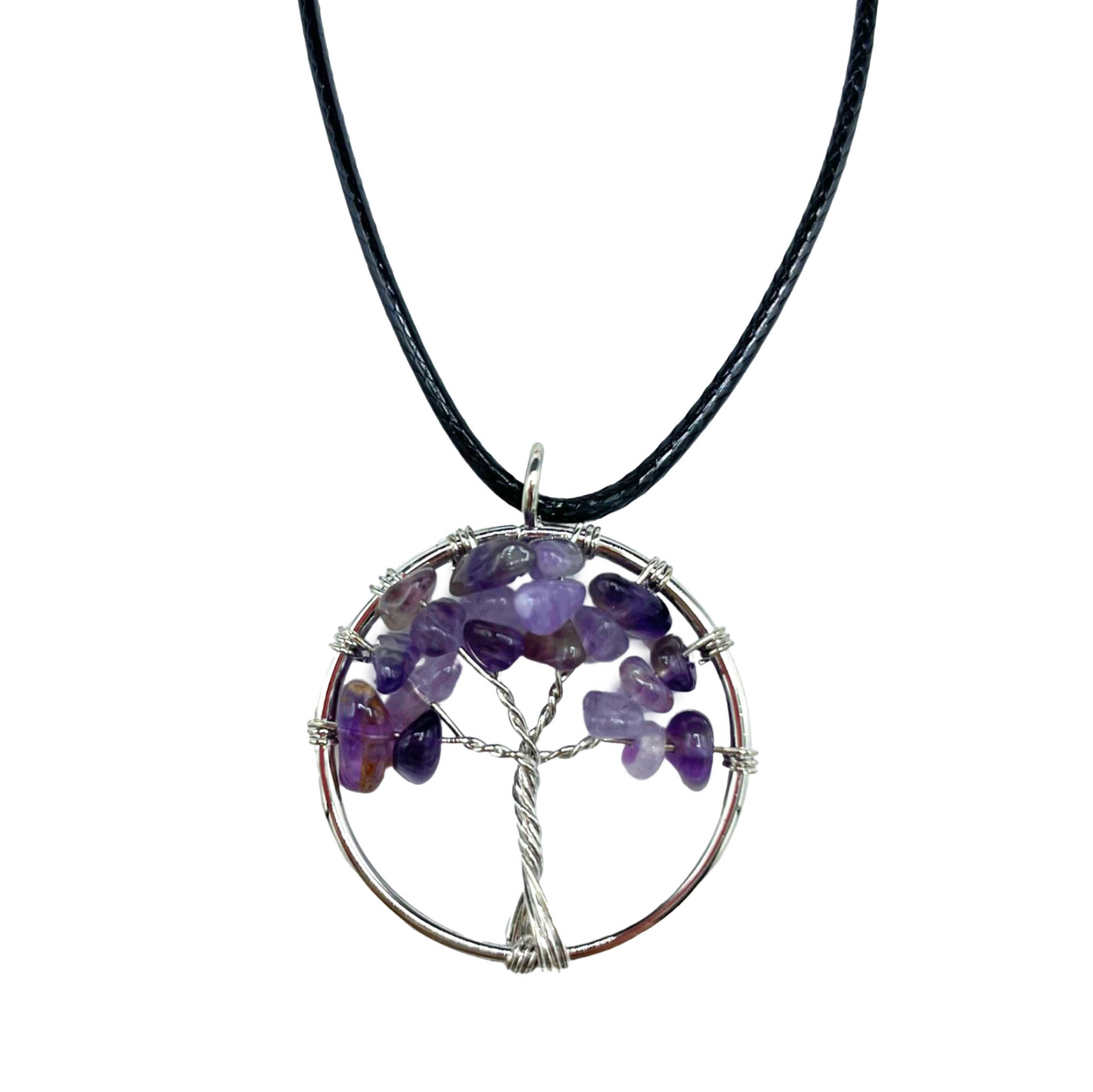 Colgante árbol de la vida de amatista - Mundo Tibet