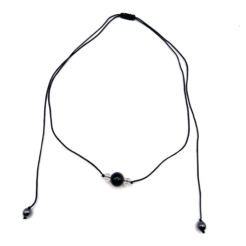 pendientes de obsidiana y hematita - Universo tibetano