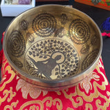 Bol Tibetano Sonoro con Forma de Árbol de Bodhi, 16 cm